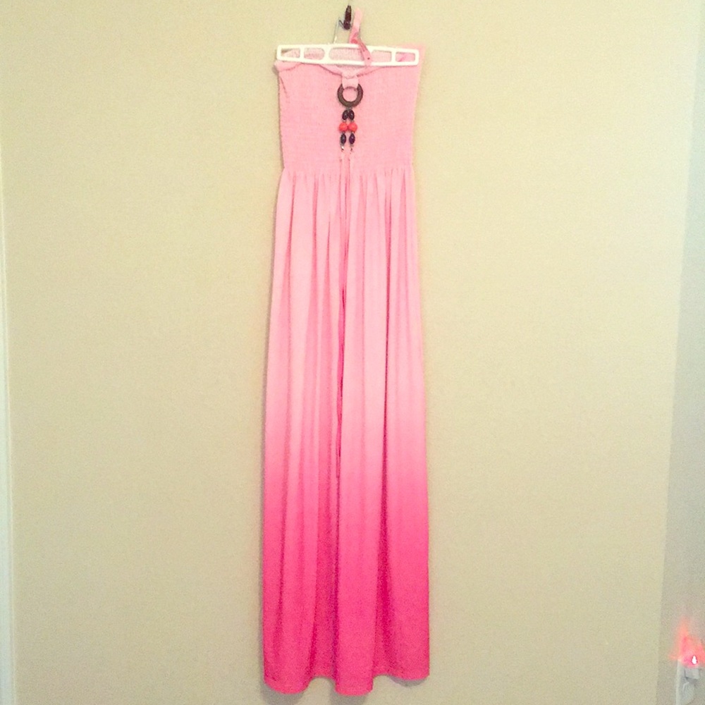 Pink ombré maxi dress